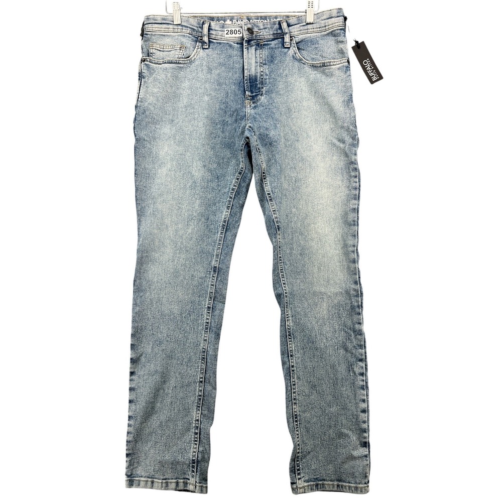 Buffalo David Bitton Max-X Skinny Stretch Jeans Mens 34x30 Light Wash Denim